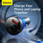 Baseus 65W PD Car Charger for MacBook Laptop iPad Tablet Mobile Phone
